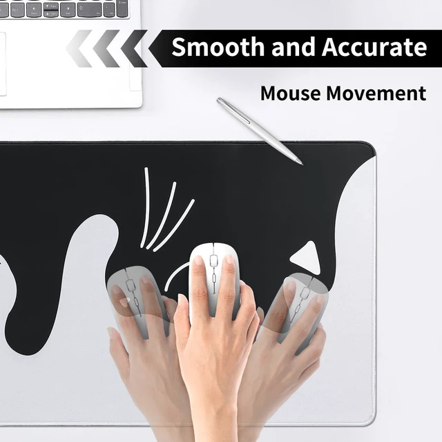 Alt view image 5 of 7 - Keynovo Gaming Mouse Pad Large Mouse Pad Non-Slip 4mm Laptop Gaming Desk Pad Waterproof Desk Pad Office and Home (Hug Cat 35.4x15.7)