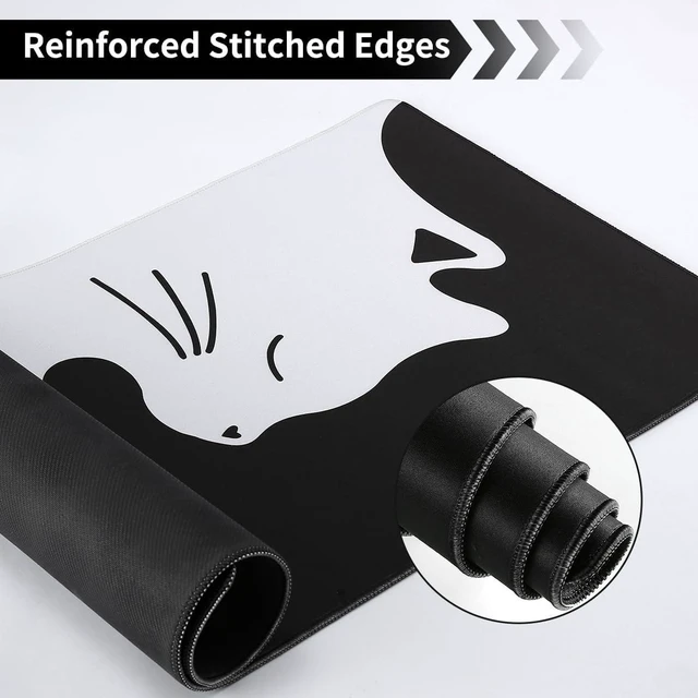 Alt view image 6 of 7 - Keynovo Gaming Mouse Pad Large Mouse Pad Non-Slip 4mm Laptop Gaming Desk Pad Waterproof Desk Pad Office and Home (Hug Cat 35.4x15.7)