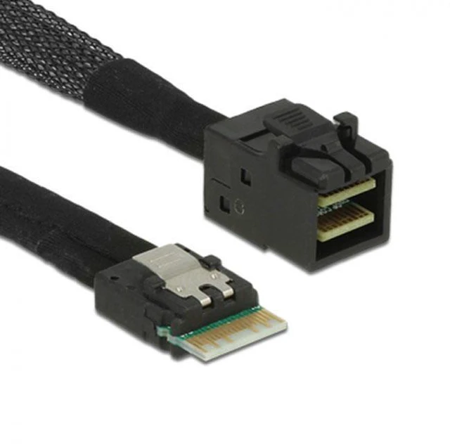 Main image of FVH CY SF-098 Slim Line SAS 4.0 SFF-8654 4i 38pin Host to HD Mini SAS 4i SFF-8643 36pin Target Cable 50cm