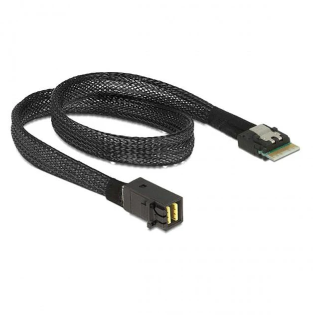 Alt view image 3 of 7 - FVH CY SF-098 Slim Line SAS 4.0 SFF-8654 4i 38pin Host to HD Mini SAS 4i SFF-8643 36pin Target Cable 50cm