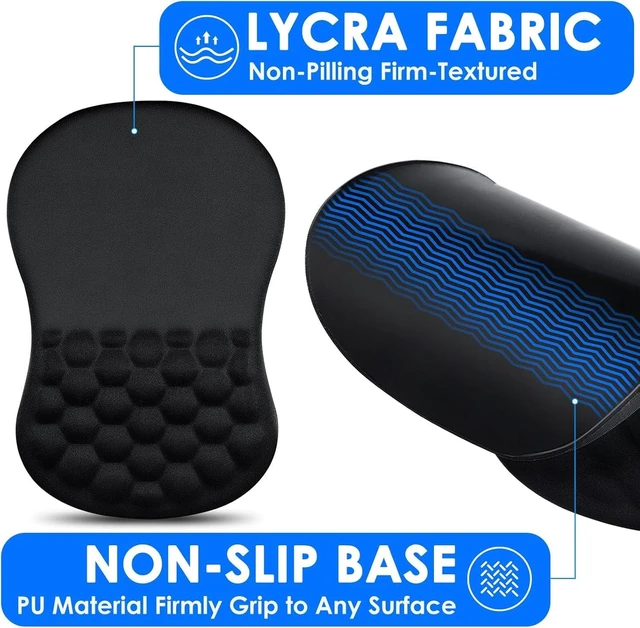 Alt view image 4 of 6 - Ergonomic Mouse Pad with Wrist Rest, Carpal Tunnel Mousepad Waist Support, Memory Foam Massage Design Pain Relief (ABCD234)