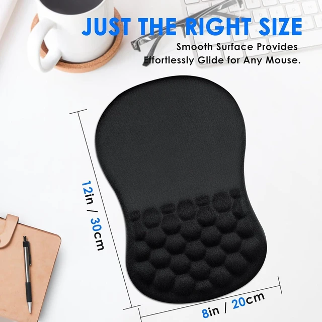 Alt view image 6 of 6 - Ergonomic Mouse Pad with Wrist Rest, Carpal Tunnel Mousepad Waist Support, Memory Foam Massage Design Pain Relief (ABCD234)