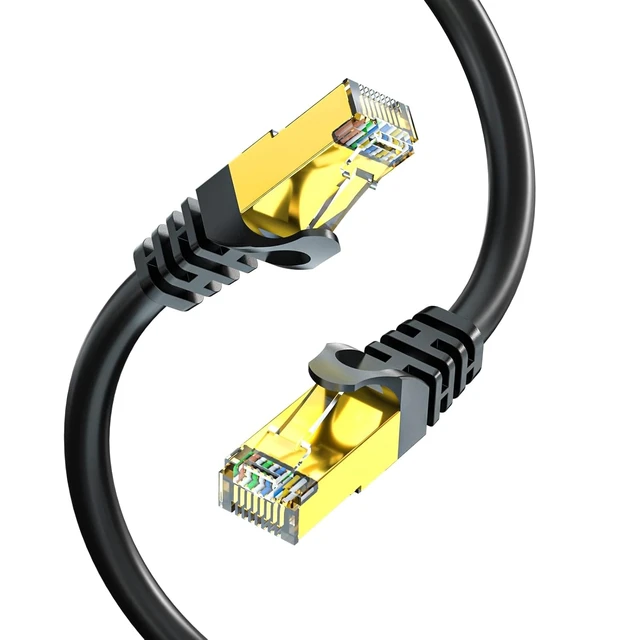 Alt view image 8 of 14 - Cat7 Ethernet Cable 100ft, Cat7 Outdoor Cable Triple shielding SSTP 10Gbps 600MHz Ethernet Patch Cable for Modem Router LAN RJ45, UV/Water Proof, Direct Burial, PE Jacket