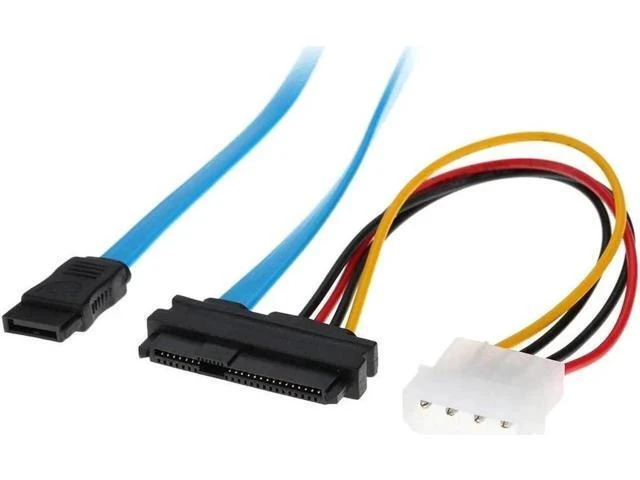 Alt view image 2 of 5 - 2.3ft SFF-8482 SAS to SATA Adapter Cable with 7 Inch 4Pin Molex Power Cord, Connect SAS HDD to Motherboard SATA Interface