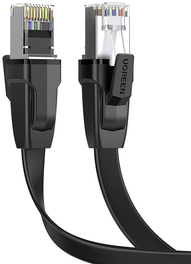 Main image of UGREEN Cat 8 Ethernet Cable High Speed 40Gbps 2000Mhz Cat8 RJ45 Network Cord Flat Shielded Indoor LAN Cables Compatible for Gaming PC PS5 PS4 PS3 Xbox Modem Router 10ft