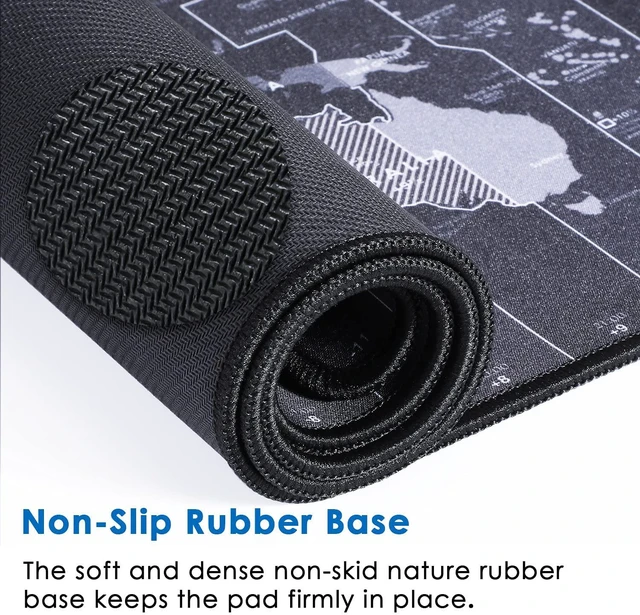 Alt view image 4 of 6 - KTRIO Large Gaming Mouse Pad with Stitched Edges, Extended Mousepad with Superior Micro-Weave Cloth, Non-Slip Base, Water Resist Keyboard Pad, Desk Mat for Gamer, Office & Home, 31.5x15.7in, World Map