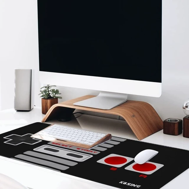 Alt view image 4 of 5 - Gaming Mouse Pad - Extended Keyboard Mouse Pad Mat, Large PC Laptop Game Mouse Mat Huge Desk Pad with Stitched Edges, Anti-Slip Rubber Base Mousepad, 35.5"x15.4"x0.1" (MPX-02)