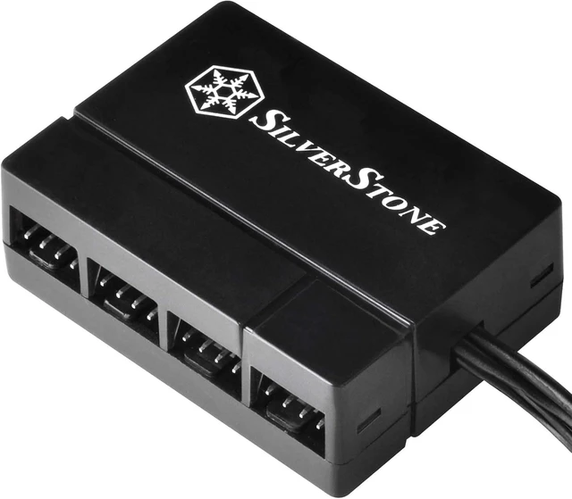 Alt view image 8 of 14 - SilverStone Technology Silverstone 8-Port PWM Fan Hub/Splitter for 4-Pin & 3-Pin Fans* in Black SST-CPF04-USA (Newest Version)