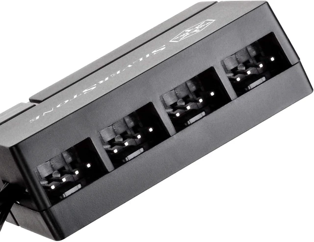 Alt view image 9 of 14 - SilverStone Technology Silverstone 8-Port PWM Fan Hub/Splitter for 4-Pin & 3-Pin Fans* in Black SST-CPF04-USA (Newest Version)
