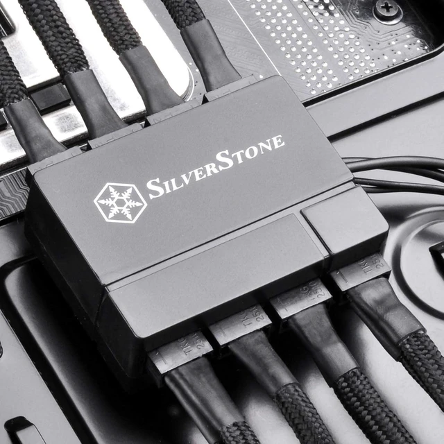 Alt view image 10 of 14 - SilverStone Technology Silverstone 8-Port PWM Fan Hub/Splitter for 4-Pin & 3-Pin Fans* in Black SST-CPF04-USA (Newest Version)