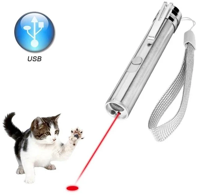 Main image of 3 In 1 Laser Pointer LED Flashlight For Cats Pet Training Tool USB Rechargeable UV Flashlamp LED Flash Light Mini Lanterna Lamp