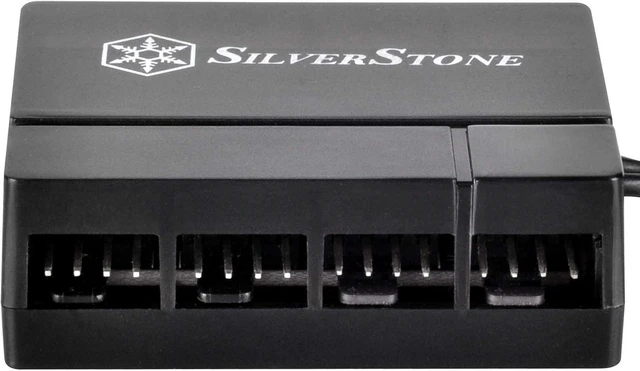 Alt view image 11 of 14 - SilverStone Technology Silverstone 8-Port PWM Fan Hub/Splitter for 4-Pin & 3-Pin Fans* in Black SST-CPF04-USA (Newest Version)