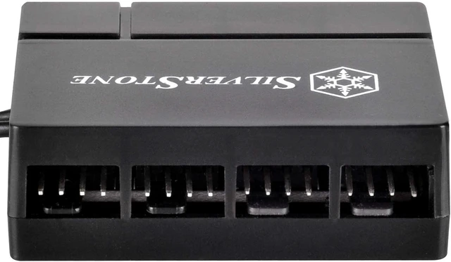 Alt view image 13 of 14 - SilverStone Technology Silverstone 8-Port PWM Fan Hub/Splitter for 4-Pin & 3-Pin Fans* in Black SST-CPF04-USA (Newest Version)