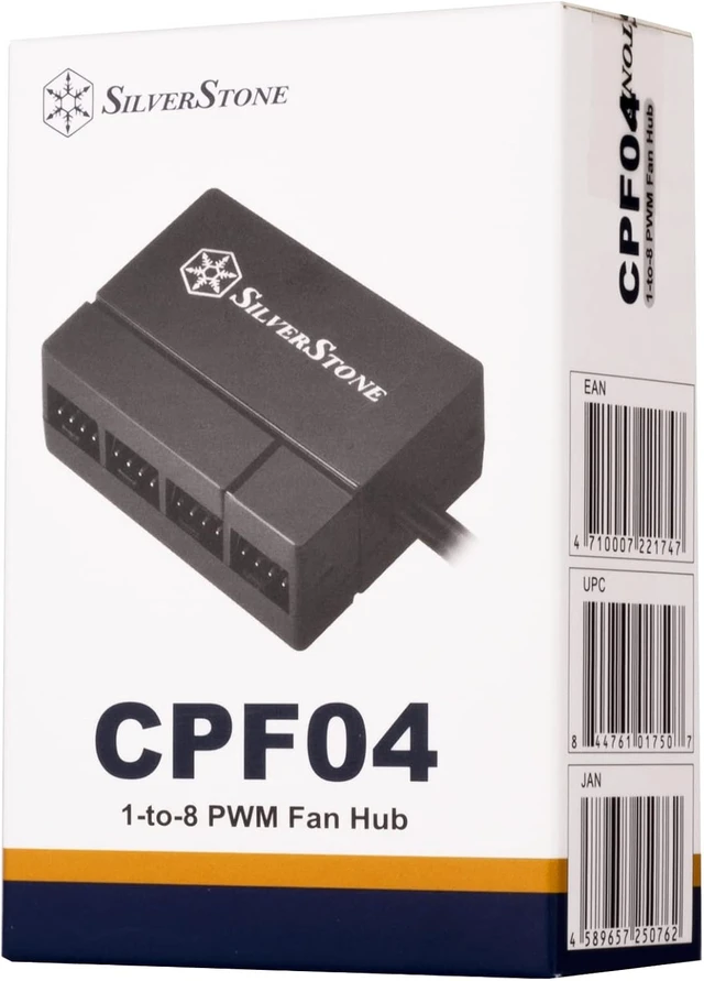 Alt view image 14 of 14 - SilverStone Technology Silverstone 8-Port PWM Fan Hub/Splitter for 4-Pin & 3-Pin Fans* in Black SST-CPF04-USA (Newest Version)