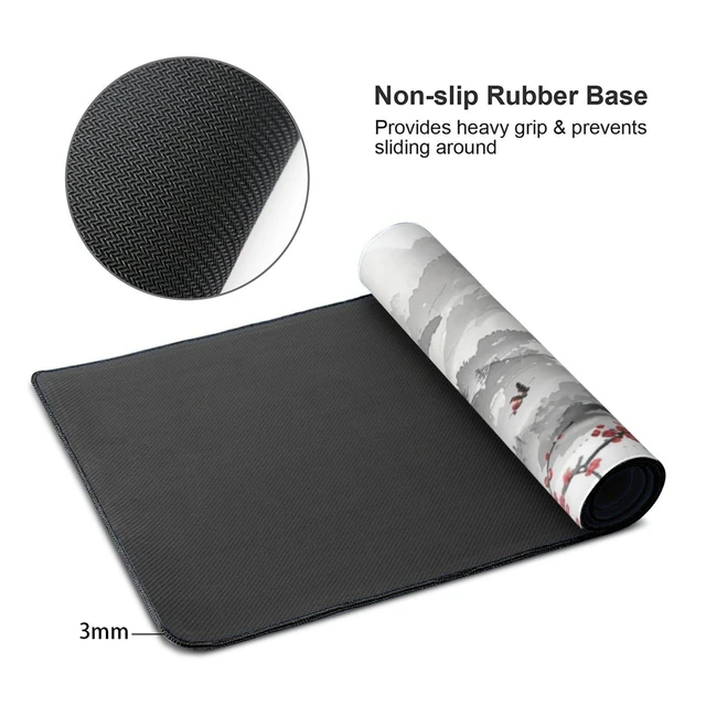 Alt view image 3 of 7 - 35.4 x 15.7 in, Waterproof XXL Large Mouse Pad for Desk, Extended Keyboard Mouse Mat for Computer Office, Big Laptop Mouse pad, Gaming Pc-Japanese Watercolor Cherry Blossom