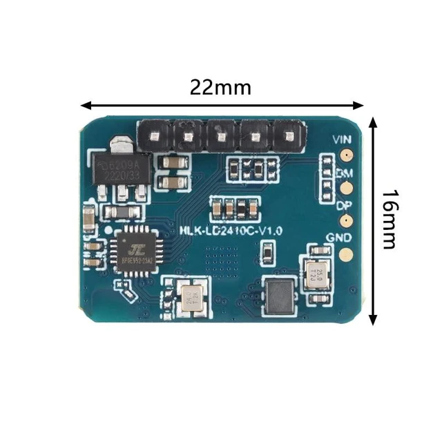 Alt view image 2 of 6 - LD2410C Human Presence Sensor Millimeter Wave Radar Sensor HLK-LD2410C Bluetooth Radar Module with 5P Dupont Cable Female to Female Human Detection Non-Contact Module Board