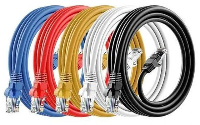 Main image of Cat6 Ethernet Cable - 6ft (1.8M) 5-Pack Multi-Color, Cat6 RJ45, LAN, 24AWG UTP, Network, Patch, Internet Cable - (6 feet, 5 Pack)