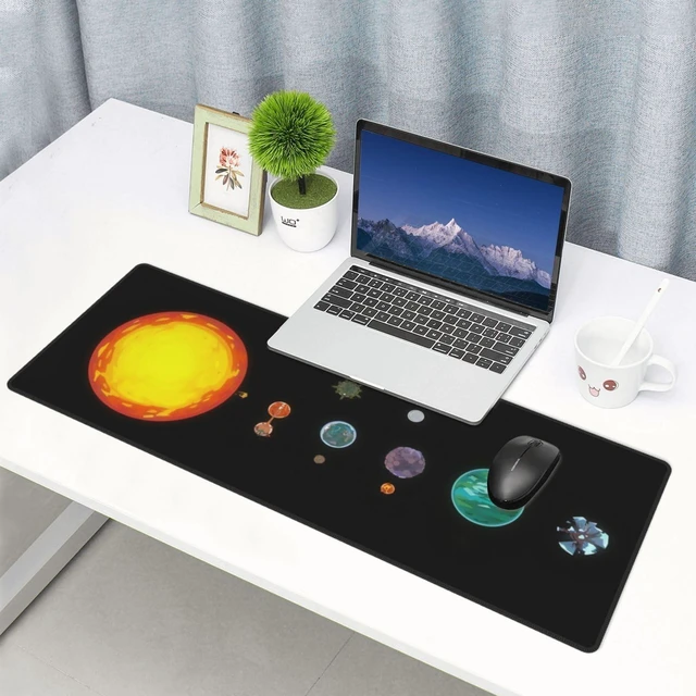 Alt view image 3 of 5 - Outer Wilds Large Gaming Mouse Pad, 31.5x11.8 inch Extended Desk Mat with Non-Slip Rubber Base for Home Office