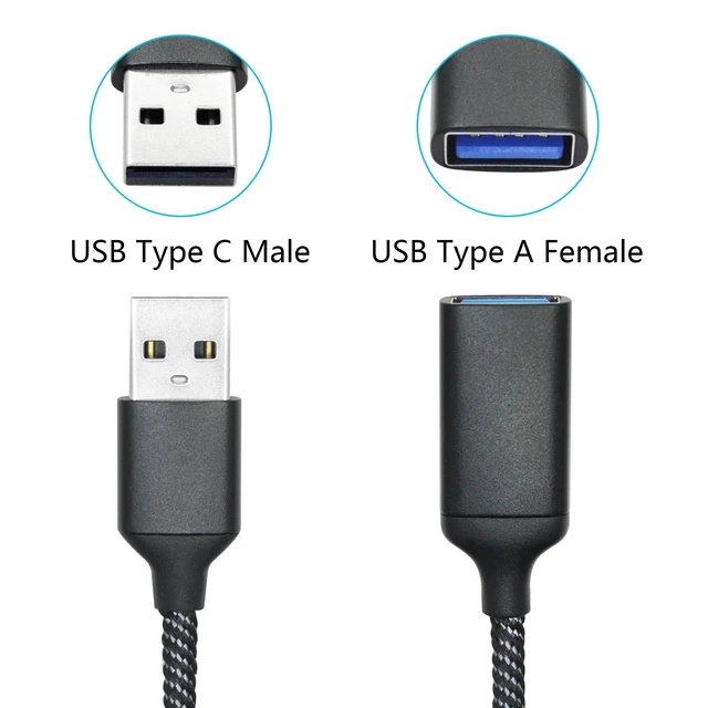 Alt view image 3 of 6 - USB Splitter Cable 1FT, USB A Male to Dual USB A Female Y Splitter Adapter 1 in 2 Out, Power & Data with OTG Function Intelligent Chip, for Smartphone, Laptop, Car etc