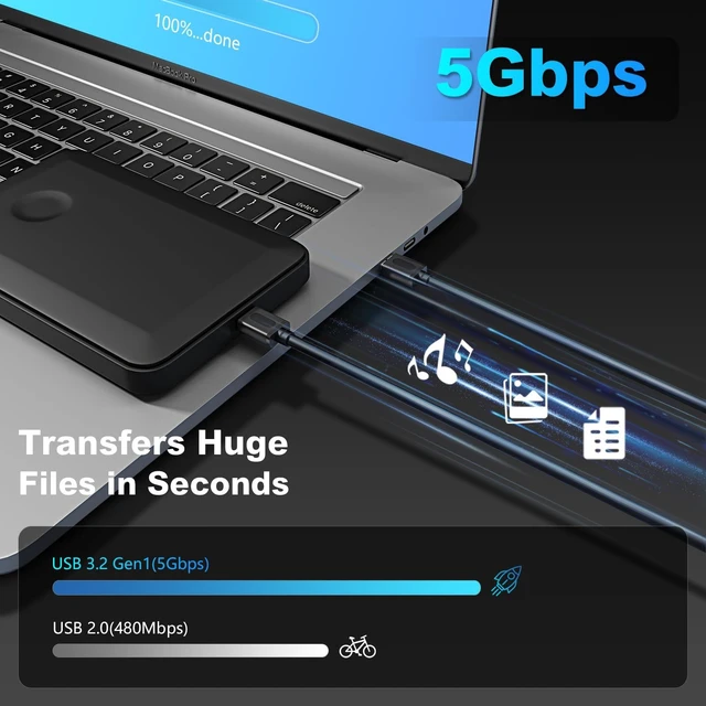 Alt view image 6 of 7 - USB 3.0 Male to Male Cable 10Ft,USB to USB Cable with Gold-Plated Connector for Hard Drive Enclosures, DVD Player, Laptop Cooler (10Ft/3M)