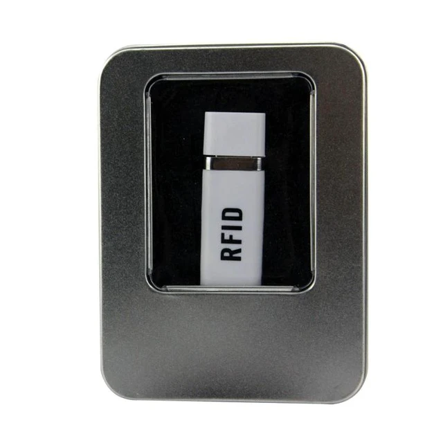 Alt view image 2 of 2 - Mini USB RFID Reader for iPad Android Mac Windows Linux 13.56 MHz NFC IC EM4100 125khz ID card reader