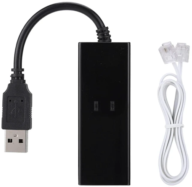 Main image of ASHATA 56K Data Modem, External Dial Up Voice Fax Data Modem,USB 2.0 56K Fax Modem,Small Size,Light-Weighted,Fit for Win7 Win8 Win10