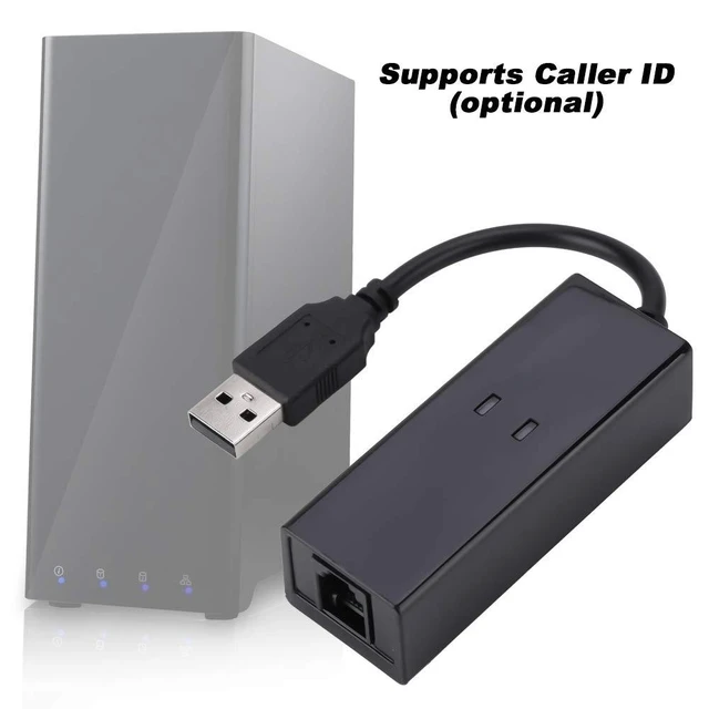 Alt view image 3 of 5 - ASHATA 56K Data Modem, External Dial Up Voice Fax Data Modem,USB 2.0 56K Fax Modem,Small Size,Light-Weighted,Fit for Win7 Win8 Win10
