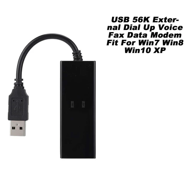 Alt view image 4 of 5 - ASHATA 56K Data Modem, External Dial Up Voice Fax Data Modem,USB 2.0 56K Fax Modem,Small Size,Light-Weighted,Fit for Win7 Win8 Win10