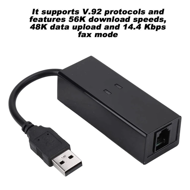 Alt view image 5 of 5 - ASHATA 56K Data Modem, External Dial Up Voice Fax Data Modem,USB 2.0 56K Fax Modem,Small Size,Light-Weighted,Fit for Win7 Win8 Win10
