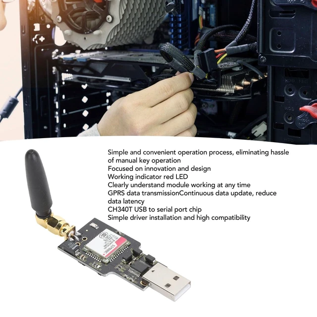 Alt view image 4 of 5 - SIM800C USB to GSM Module,USB Communication Modem GSM GPRS 850, 900,1800,1900MHz,with Bluetooth Phone Voice SMS Data