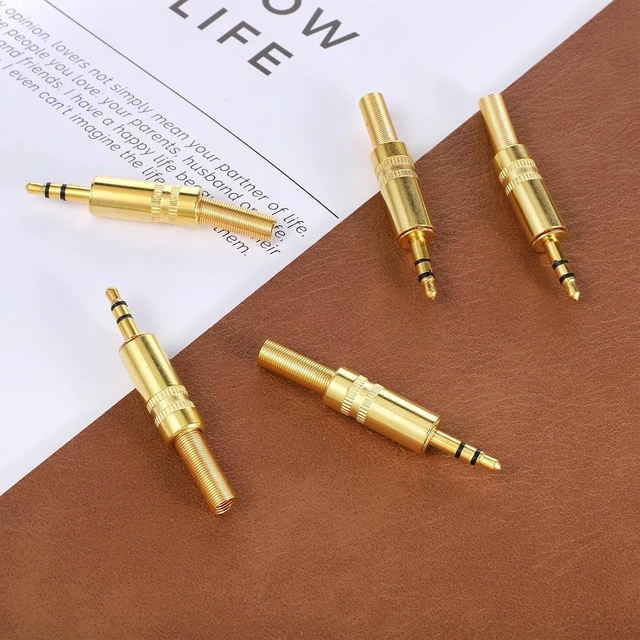 Alt view image 3 of 7 - 6 PCS 3.5mm Stereo Plug 3.5mm Audio Jack Headphone Jack Male Plug 1/8 Stereo Male Plugs Audio Cable Connector Replacement for Audio-Repair