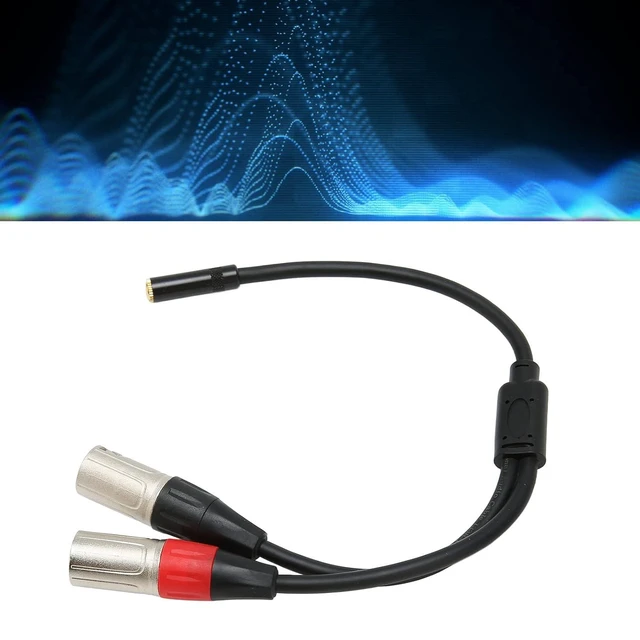Alt view image 5 of 7 - 3.5mm 1/8 to XLR Microphone Cable, Professional Connector Adapter,Balanced Dual XLR Male to 3.5mm Female Stereo Cable 1.0ft
