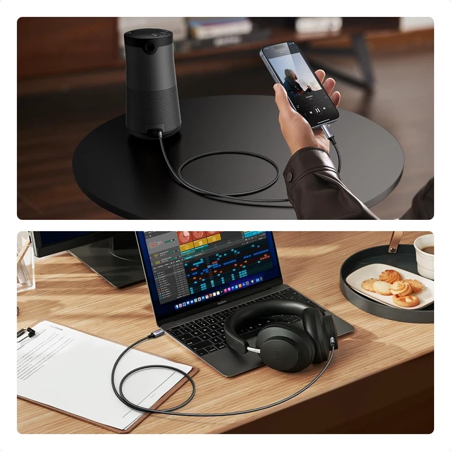 Alt view image 4 of 7 - USB C to Aux, Aux Cord for Car Type C to 3.5mm Audio Jack Cable 6.6FT TRRS Headphone Stereo Adapter Mic HiFi Compatible with iPhone 17 16 15 Pro Max/16 15 Plus, Galaxy S26 Ultra Pixel 10 iPad