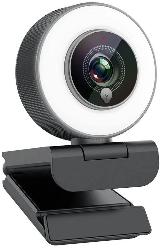 Main image of Streaming 1080P HD Webcam Built in Adjustable Ring Light and Mic. Advanced autofocus AF Web Camera for Google Meet Gamer Facebook YouTube Streamer