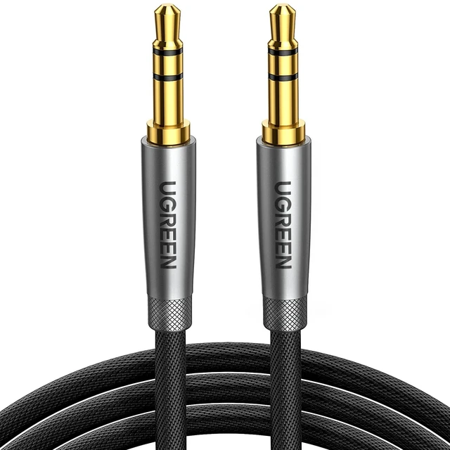 Main image of 3.5mm Audio Cable Nylon Braided Aux Cord Male to Male Stereo Hi-Fi Sound for Headphones Car Home Stereos Speakers Tablets Compatible with iPhone iPad iPod Echo More 6FT
