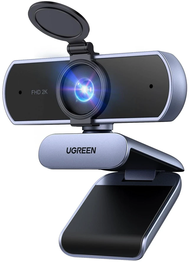 Main image of 2K Webcam for PC Ultra HD 1080P Computer Webcam with Microphone, PC Camera with Privacy Cover, USB Web Camera for Streaming, Conference, Video Calling, Zoom, Skype, Teams, FaceTime, Grey
