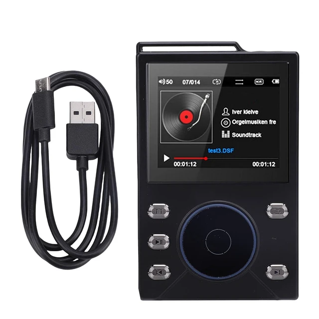 Alt view image 7 of 7 - HiFi MP3 Player with Bluetooth 5.4, Lossless DSD FLAC Player, Digital Audio Player Hi Res Portable Music Player with 16G Card, Support Up to 256G