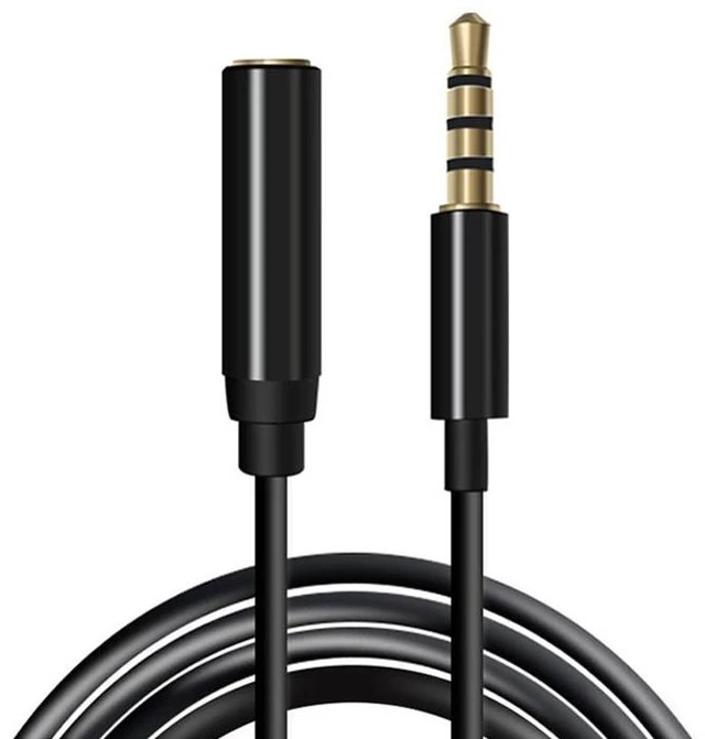 Alt view image 6 of 6 - GAZ-CB26 Lavalier Microphone Extension Cable 2m Male to Female Audio Cable, 3.5mm TRS for Headset/Mic to Phone/PC/Laptop