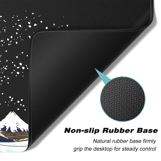Alt view image 4 of 7 - Extended Gaming Mouse Pad, XXL Large Desk Pad 30 x 14 Inch, Big Computer Keyboard Mousepad, Waterproof Mouse Mat with Stitched Edges and Non-Slip Base for Women Office Gaming, Sea Waves