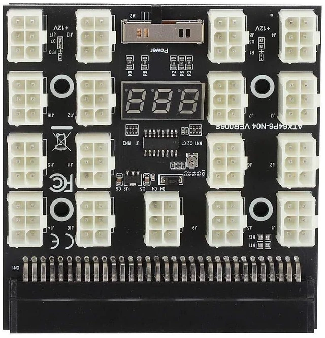 Main image of Mining GPU/PSU Power Supply Board 1600W 12V 17x 6pin PCI E Mining Server Power Supply for for DPS 1200FB A/DPS 1200QB A/PS 2751 5Q/PS 2751 LF 1F/HSTSN PL12/DPS 700LB D/PS 2112