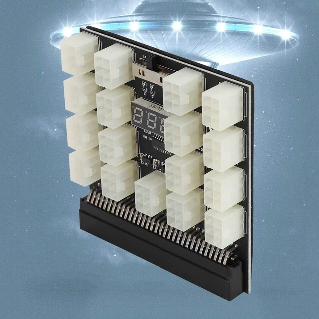 Alt view image 3 of 5 - Mining GPU/PSU Power Supply Board 1600W 12V 17x 6pin PCI E Mining Server Power Supply for for DPS 1200FB A/DPS 1200QB A/PS 2751 5Q/PS 2751 LF 1F/HSTSN PL12/DPS 700LB D/PS 2112