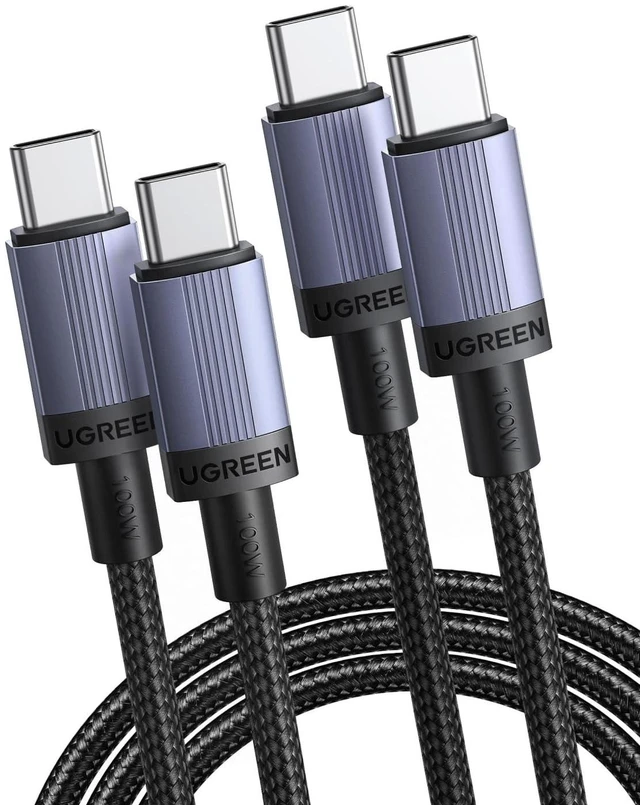 Main image of 100W 2-Pack USB C Cable Fast Charging, Type C Cord USB C Charger Cable for iPhone 17/16/15, MacBook Pro/Air, Galaxy S25/S24/S23, iPad Pro/Air, Pixel 10/9, Switch, AirPods, 10FT