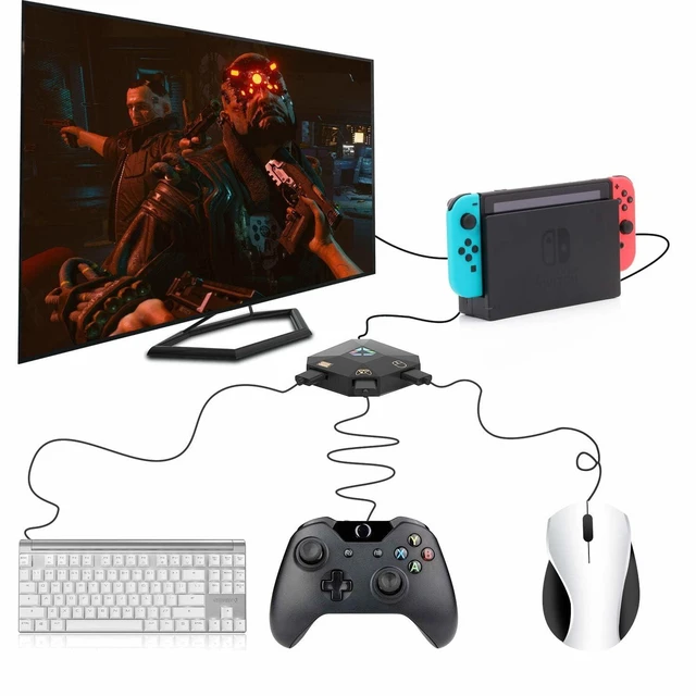 Alt view image 3 of 7 - Mouse/keyboard adapter compatible with Nintendo Switch, PS4, Xbox One/360, PS3
