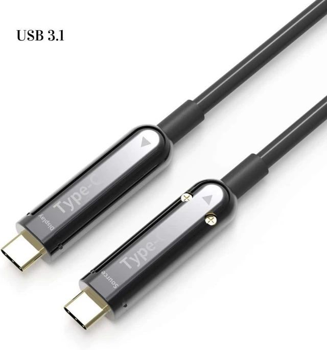 Alt view image 3 of 6 - USB C Cable 50ft Fiber Optic (USB 3.1 Type C to Type C Cable) by Pacroban