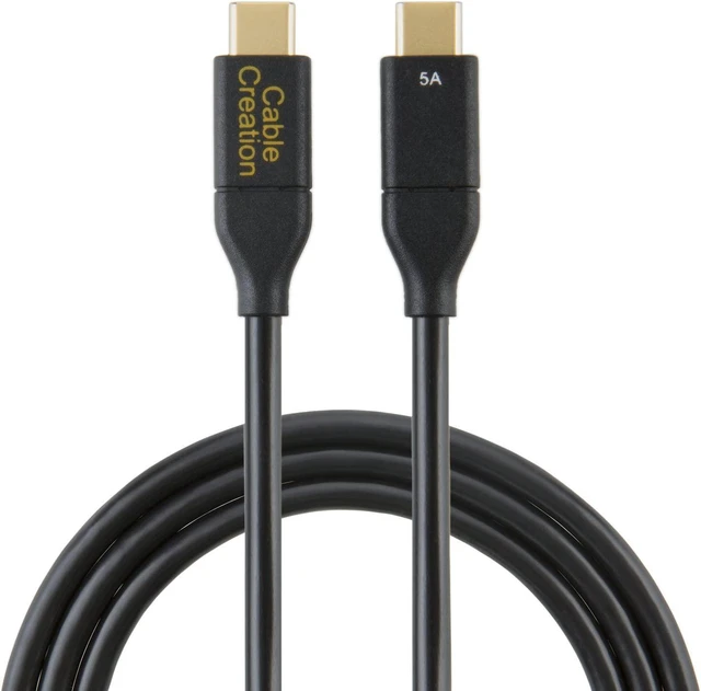 Main image of USB C to C Cable 100W, 6ft CableCreation USB C to USB C Cable 5A Fast Charging, Compatible with MacBook Pro 2020/2019/2018, iPad Pro 2020/2018, Galaxy S20 S10 S9, Note 10,1.8M/ Black