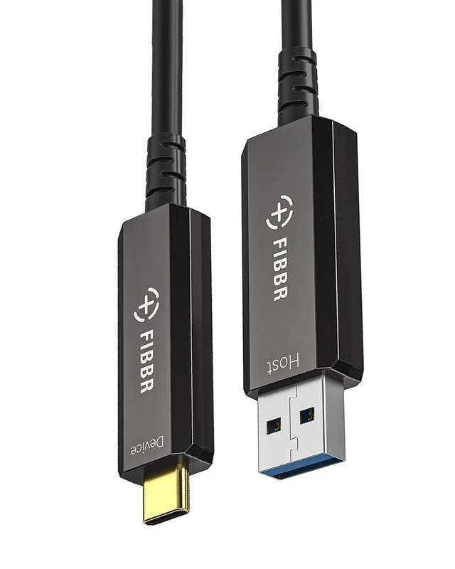 Main image of FIBBR Fiber Optic USB3.2 Cable(16.5ft), 10Gpbs USB A to USB C Cable for Webcams, VR/AR,Projectors,Displays and More