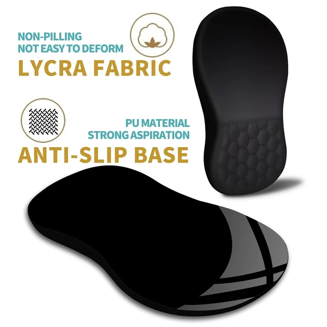 Alt view image 6 of 7 - Ergonomic Mouse Pad Wrist Support with Massage Design, Wrist Rest Pain Relief Mousepad with Memory Foam&Non-Slip PU Base, Mouse Pads for Wireless Mouse & Desk (12x8 inch,Black)