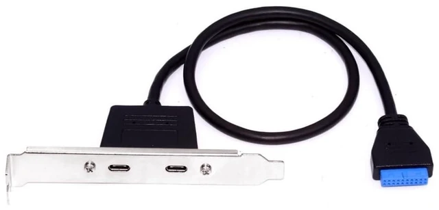 Main image of xiwai USB3.0 Motherboard 19/20Pin to Dual Ports Type-C USB-C Female PCI-E Back Panel 5Gbps High Speed Data Cable for Motherboards Computer 50cm