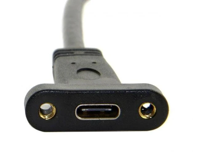 Alt view image 2 of 7 - Shenzhong USB 3.1 Front Panel Header to USB-C Type-C Female Extension Cable 40cm with Panel Mount Screw