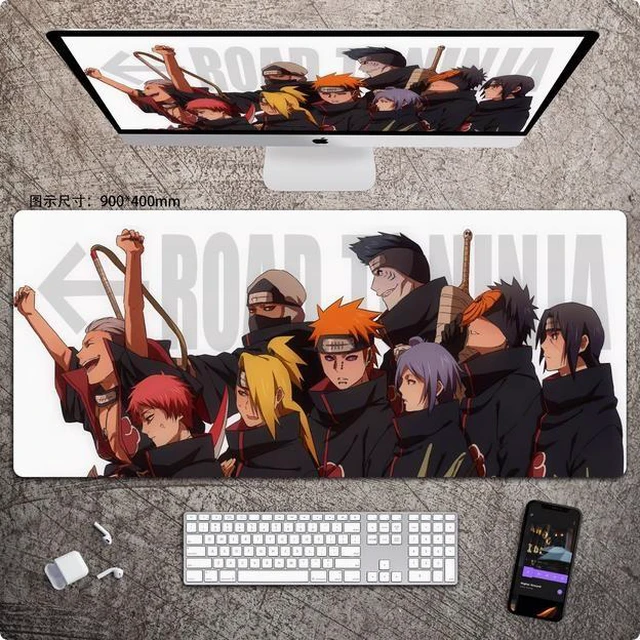 Main image of Anime NARUTO mouse pad Extended Gaming Mouse Pad with Stitched Edges, Large Mouse pad with Non-Slip Rubber Base for Work & Gaming, Office & Home